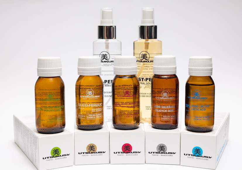 Fruchtsäurepeelings von Utsukusy Cosmetics mit unterschiedlichen Fruchtsäuren kann man auf cosimax.shop kaufen